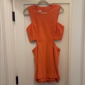 Elegant Orange/ salmon Cut-Out Jumpsuit